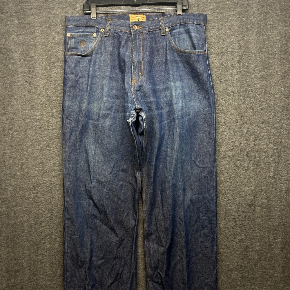 Rocawear Denim Jeans Mens 38x34‎ Blue Classic Casual Baggy Fit Pants Skater